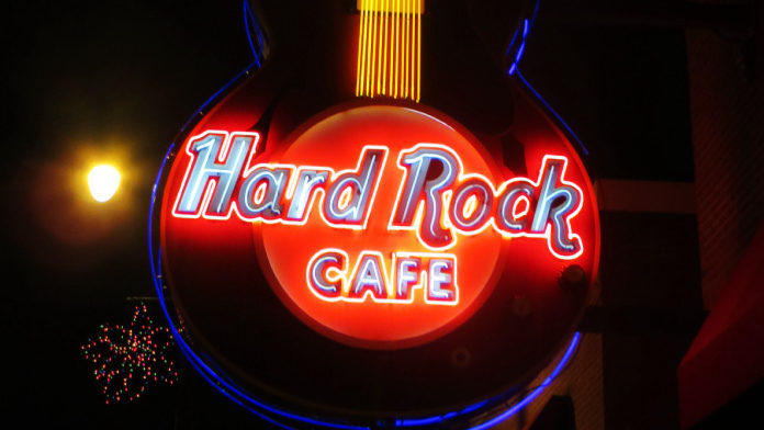 Hard Rock Cafe sign